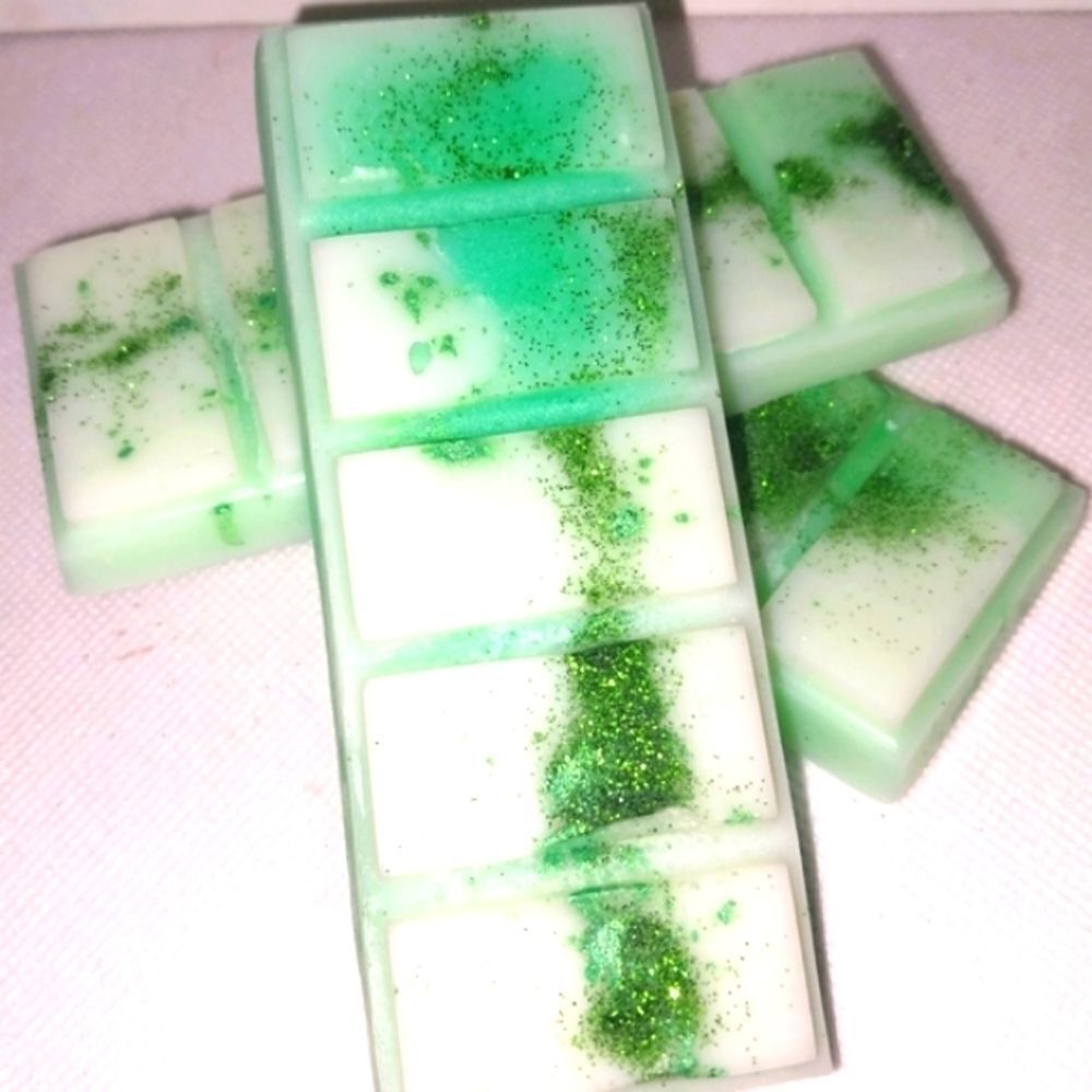 hand crafted Clover wax melt glitter bar 1pc